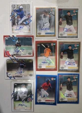 2021 Topps Pro Debut Baseball Auto Lot Base Red Gold Blue (14 Cards) AL150