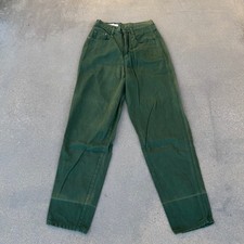 Vintage Anchor Blue Green High Waisted Jeans Made in USA Cotton 90s Size 7