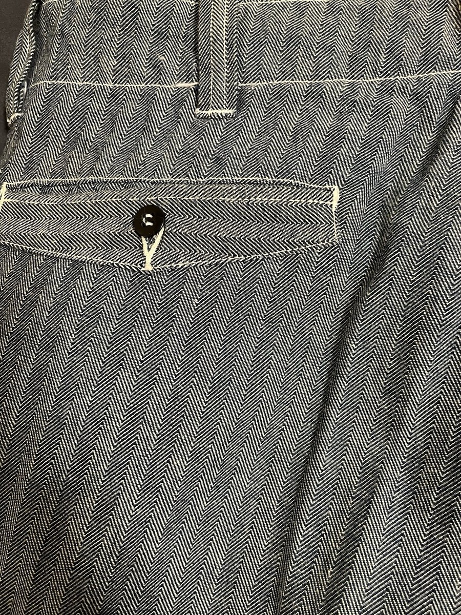 At Last & Co. Timeworn Clothing Herringbone Trousers 34- Made In