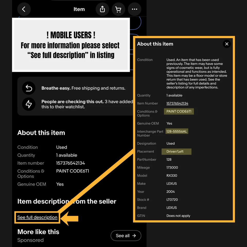 Passenger Side View Mirror Power Heated OEM 09-13 INFINITI FX SERIES 1287928 - Image 4 of 4
