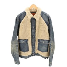 DOUBLE RL RRL RALPH LAUREN DENIM GRIZZLLY JACKET Blue Men' Size L Used