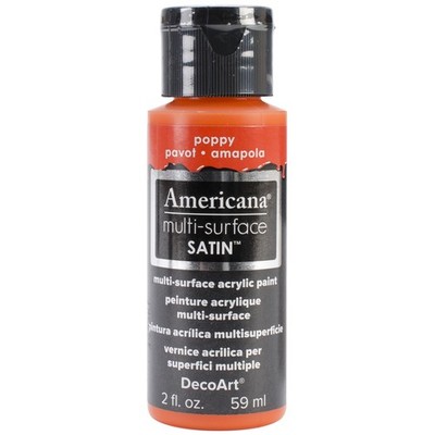 DecoArt Americana Multi-Oberflächen Satin Acrylfarbe 2oz-Mohnblume - DA5-30-05