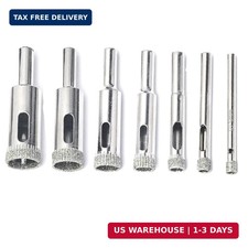 Diamond Drill Bits for Glass, 1/8"-1/2" Diamond Hole Saw Kit