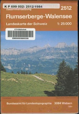 Flumserberge-Walensee. Landeskarte der Schweiz. Scale 1:25000.