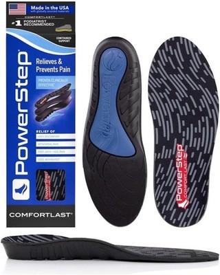 PowerStep ComfortLast Insoles, Cushioning Gel Orthotic Insole.  5002 Made USA
