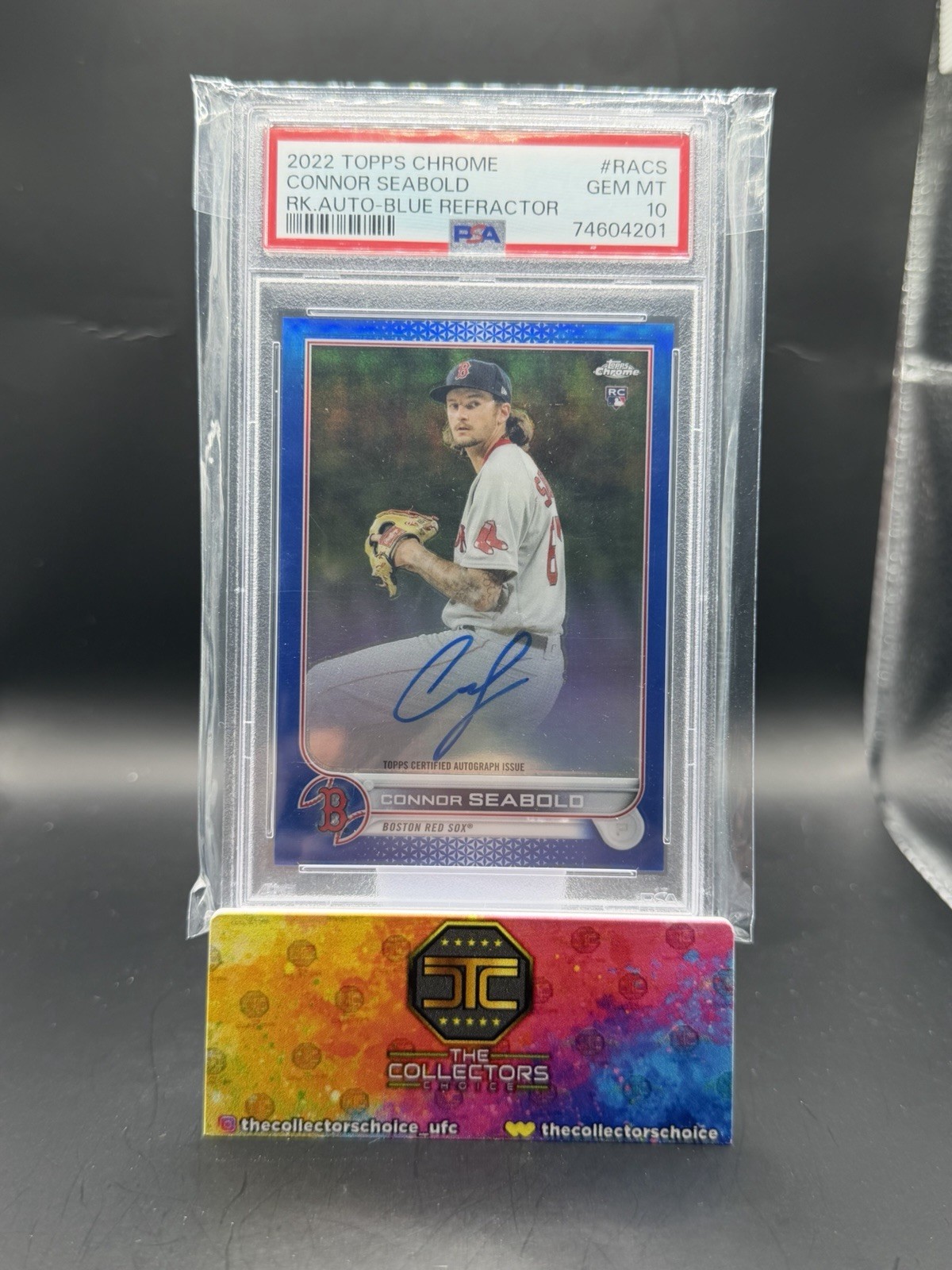 2022 Topps Chrome Connor Seabold Rookie Blue Refractor Auto /150 (AU)