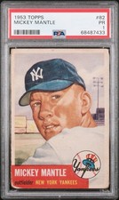 1953 Topps #82 PSA 1 MICKEY MANTLE Yankees *HIGH EYE APPEAL*
