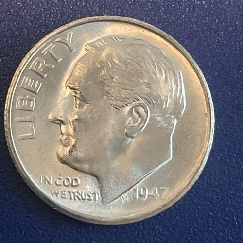 1947 S Roosevelt Dime Gem BU Uncirculated  90% Silver