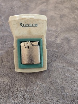 Ronson Petite Art Deco Lighter Vintage with Original Case