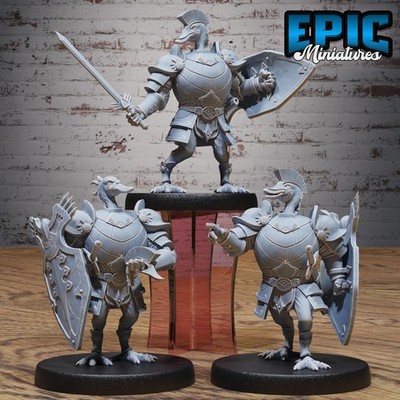 Schwanenpaladin Miniatur Set | 28mm Animal Folk Knight | Epic Miniatures | RPG