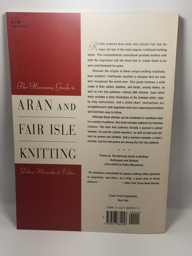 The Harmony Guide to Aran & Fair Isle Knitting by Debra Mountford - Picture 2 of 2