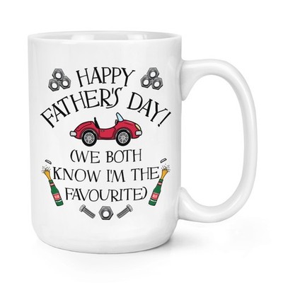 Happy des Vaters Tag We Both Know I'M Die Favorit 426ml Große Tasse - Lustig
