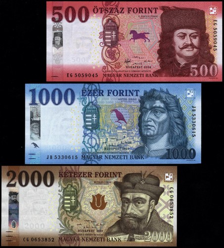 HUNGRÍA 🇭🇺 JUEGO ACTUAL* 500/1000/2000 FLORINES* GEMA SIN CIRCULAR* VENDEDOR DE EE. UU.