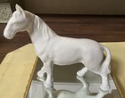 Antique Pre 1930s Original Blanc de Chine White Porcelain Horse Figurine Nice