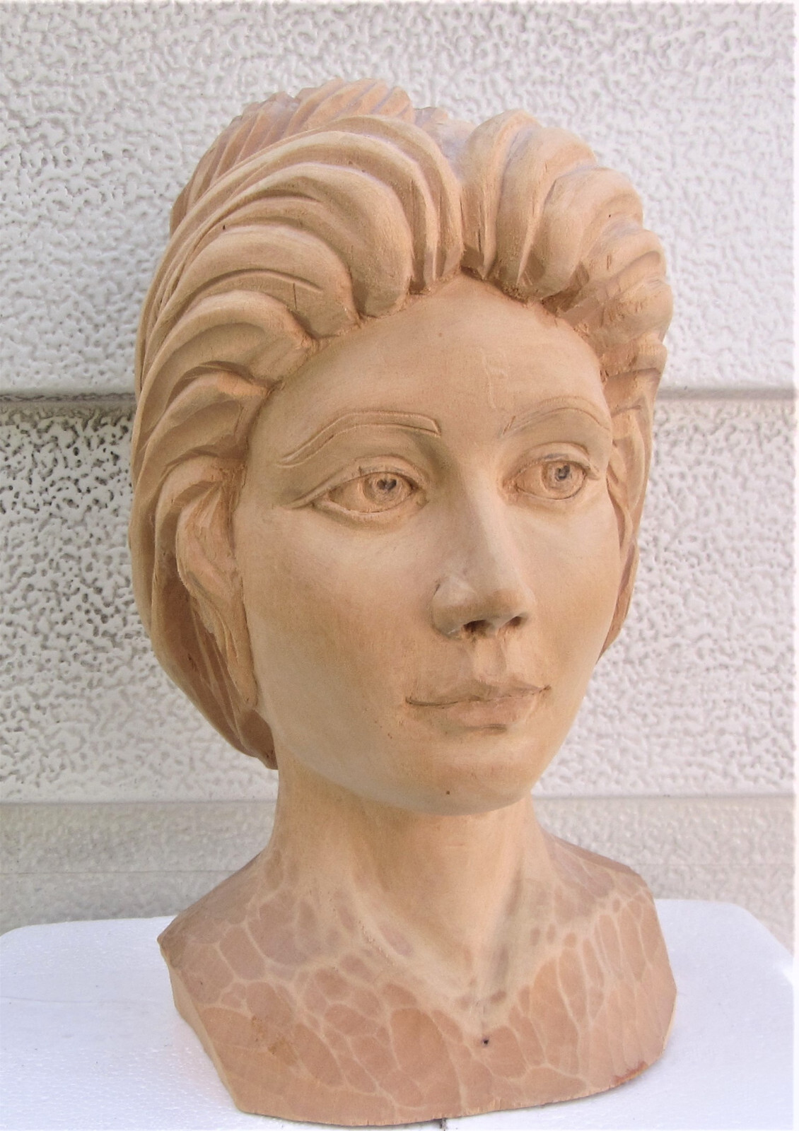 Vintage Michael Kortan Wood Carving Folk Art Young Women Sculpture eBay