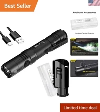 Versatile LED Flashlight - 1200 Lumens with Side Switch & LumenTac Organizer
