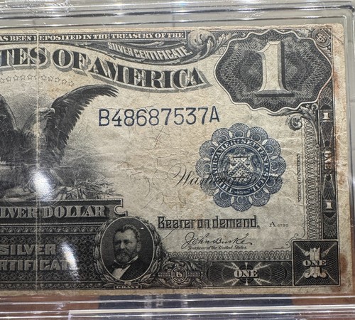 1899 BLACK EAGLE $1 Silver Certificate, See Photos For Condition, Hard Case - Picture 4 of 8