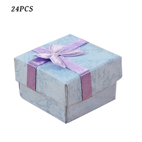 Cardboard Earring Ring Necklace Square Gift Box Display Jewelry Case