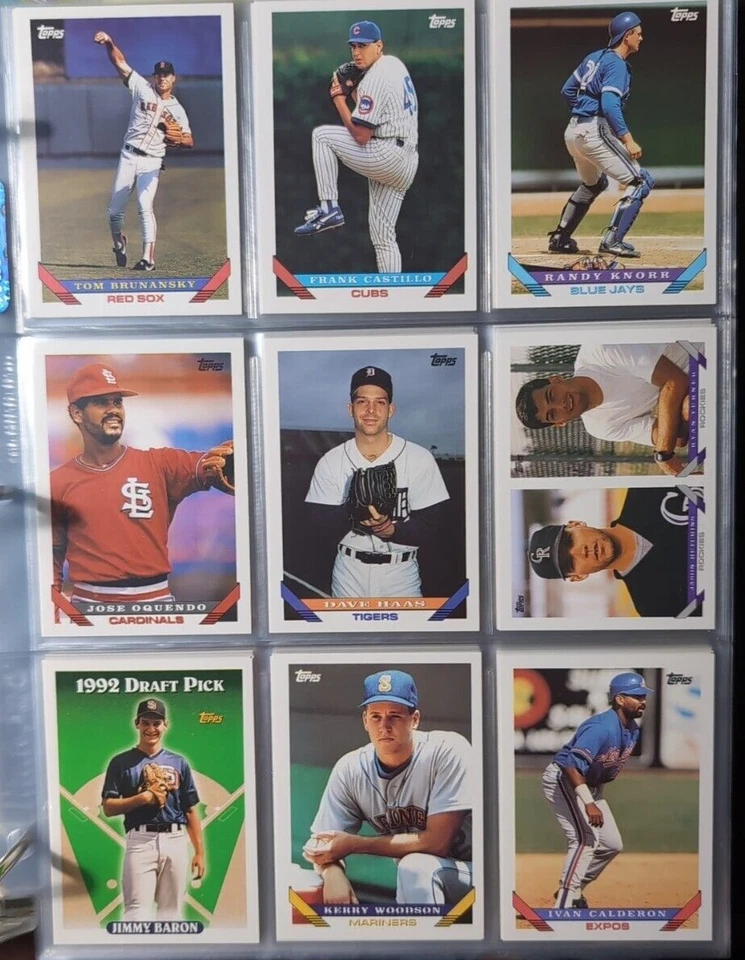 1993 Topps base cards 501-700 Pick from drop down list - Image 3 of 3