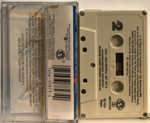 Charles Ives : Symphony No. 3 Orchestral Set No. 2 Camp (Cassette Tape CBS) *VG* - Picture 2 of 2