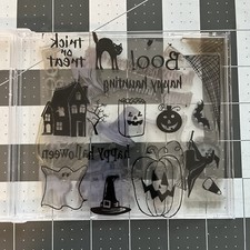 Halloween Theme Set of 15 Stamps Acrylic Cling Stamps