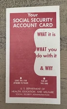 Vintage Social Security Account Card Information Pamphlet 1961