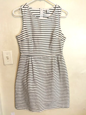 Old Navy Womens Dress M Knee Length White Black Striped Sleeveless Casual Office