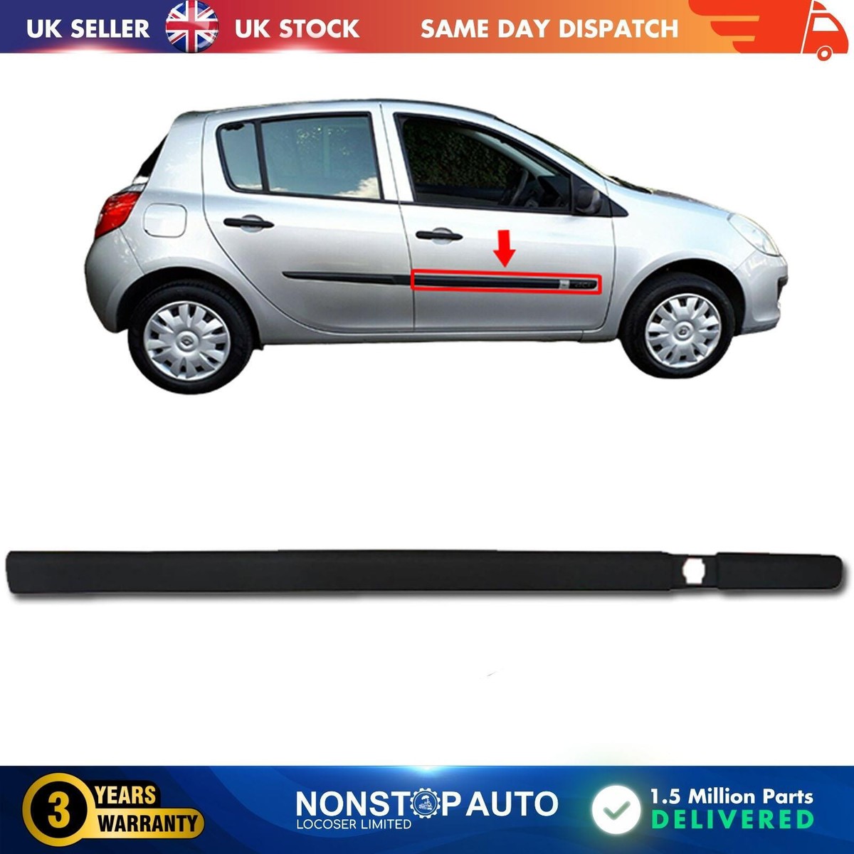 CLIO 3 Car Front Left Right Interior Door Pull Inner Handle Outer Cover