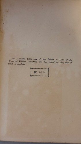 RARE Works of Shakespeare 1881 Édition de Luxe 15 Vol Set No. 146 of 1000 _Hcl - Picture 7 of 22