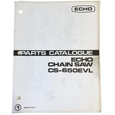 1980s Echo Chain Saw CS-650EVL Parts Catalogue Manual Kioritz Vintage Original