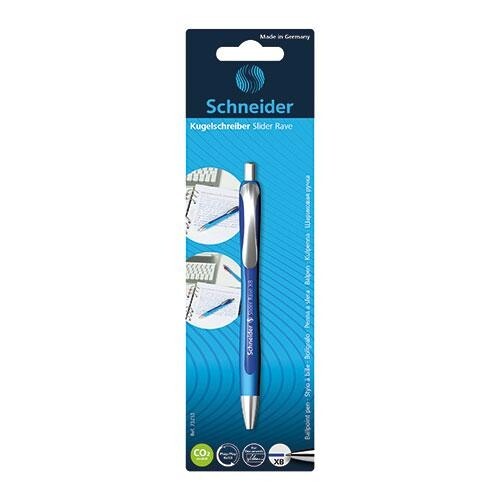 Schneider Slider Rave XB Retractable Ball Point Pen 1.4mm Blue Office ...