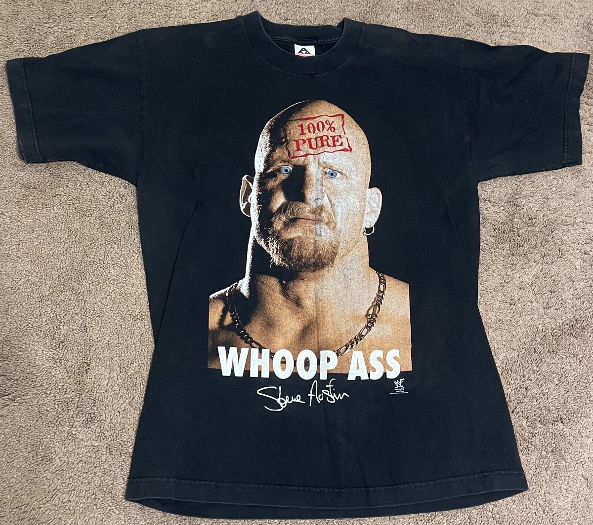 Vintage Stone Cold Steve Austin T-shirt black Large WWF 100% Pure