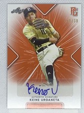 2021 LEAF PERFECT GAME ORANGE KEINE URDANETA PAPER RC AUTO # 11/30