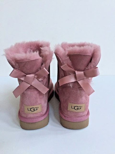 UGG CLASSIC MINI BAILEY BOW II PINK DAWN WATER RESISTANT BOOT US 11 /EU 42 /UK 9 | eBay