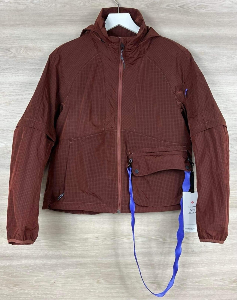 Lululemon Convertible Ripstop Hiking Jacket Size 8 Ancient Copper