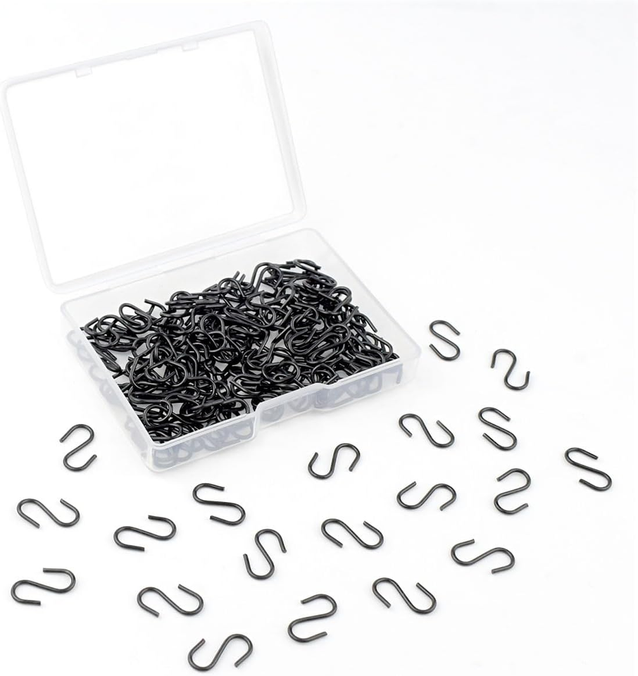 100 Pack Mini S Hooks for Hanging Small S Hook for Jewelry Metal S-Hook