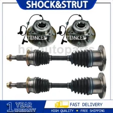 CV Axle Shaft + Wheel Hub Bearing For Chevrolet Silverado 3500 HD 2017 2016