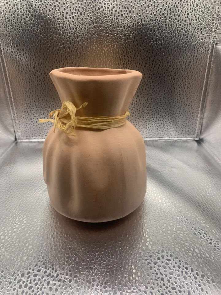 Florero Terracota Maceta Decoración Arte Hecho a Mano Pequeño Cerámica Pluma Almacenamiento Foto 2 de 4