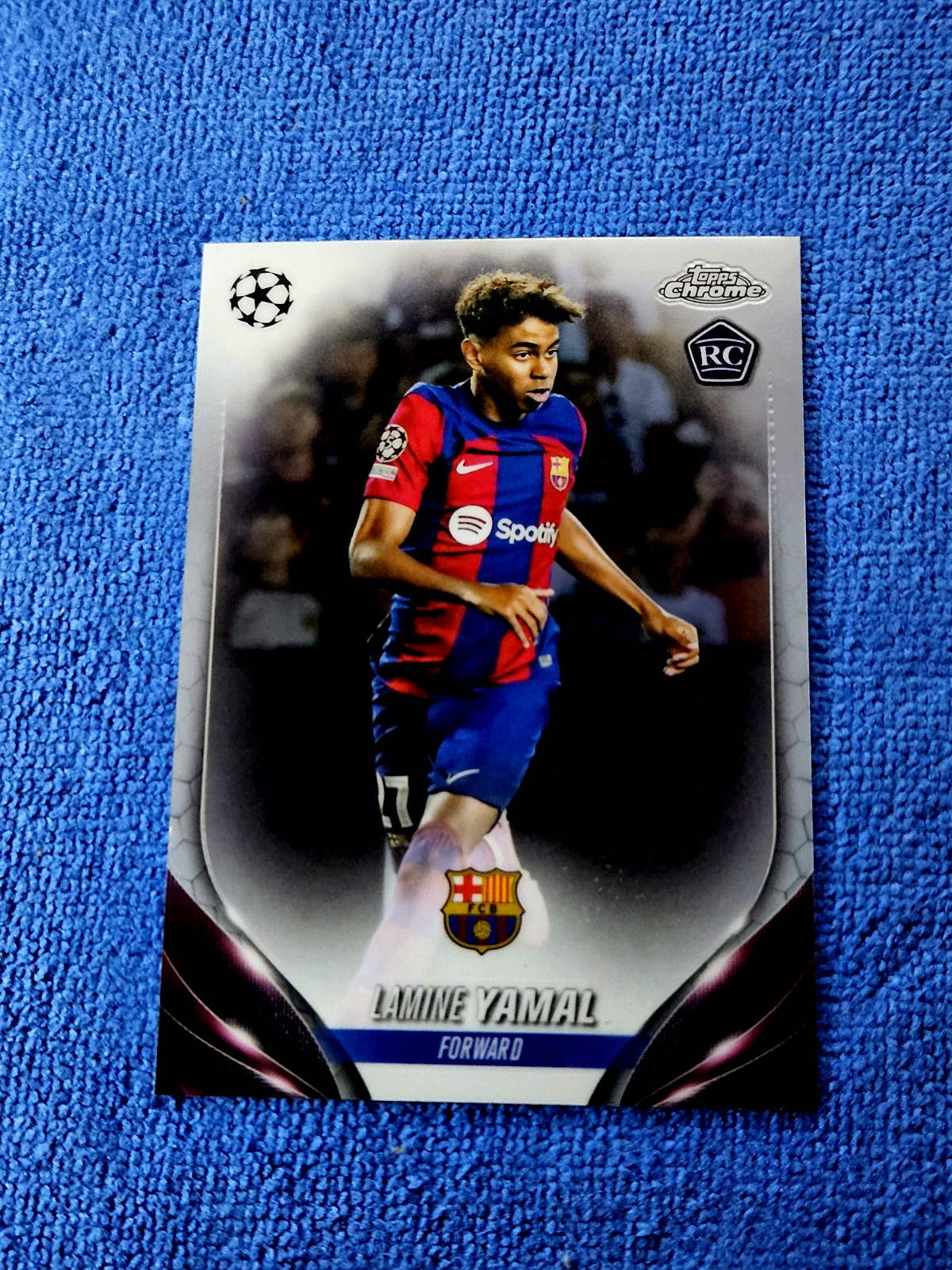 Lamine Yamal 2023-24 Topps Chrome UEFA Rookie #64 RC Classic Card GRADE ME 💙💙 view 4