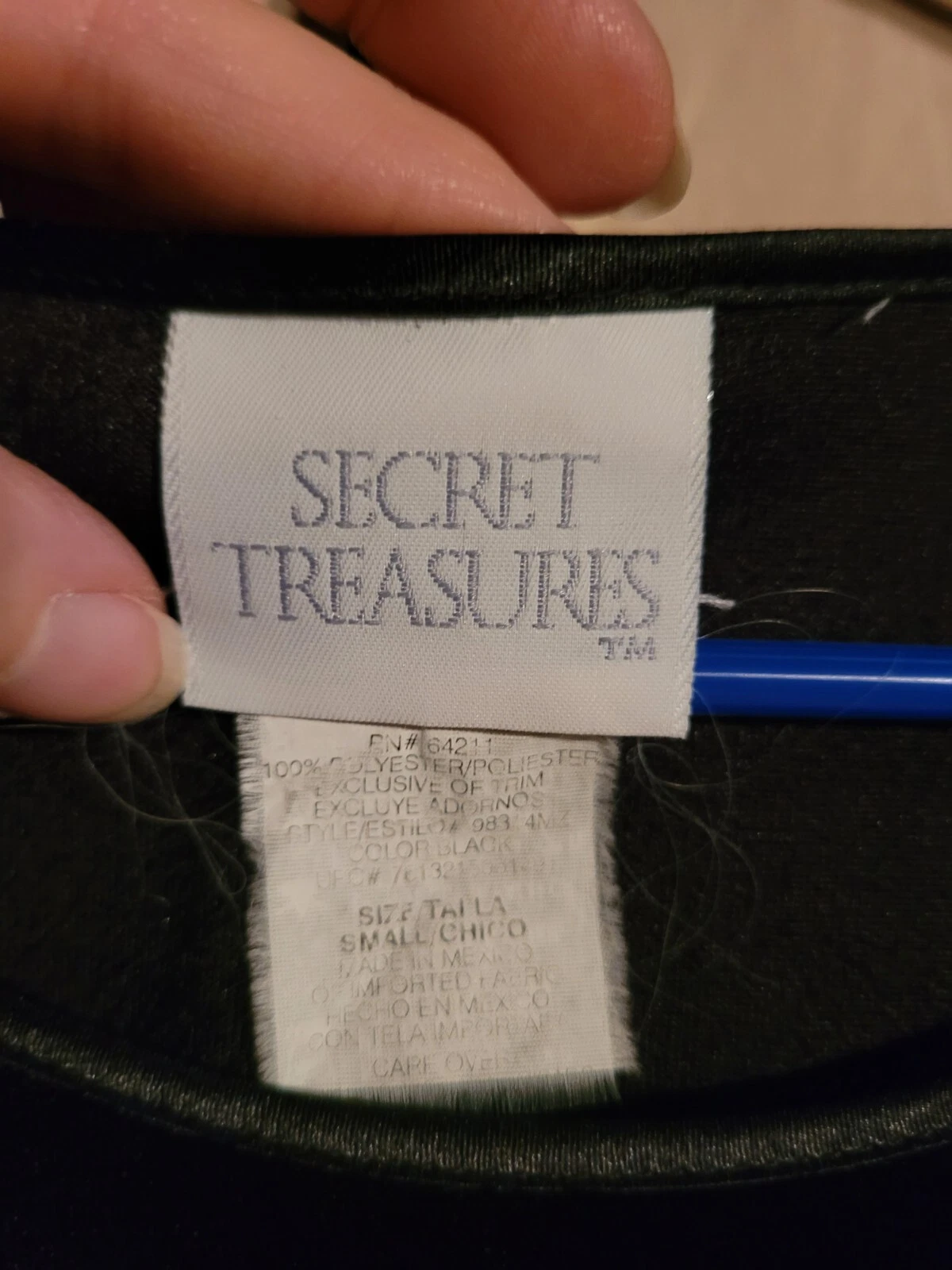 UNDERCOVER Abito donna Secret Treasures piccolo in velluto nero lungo 31"