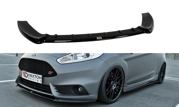 CUP Spoilerlippe Schwarz Ford Fiesta MK7 ST Cupra Spoilerschwert Frontspoiler-image