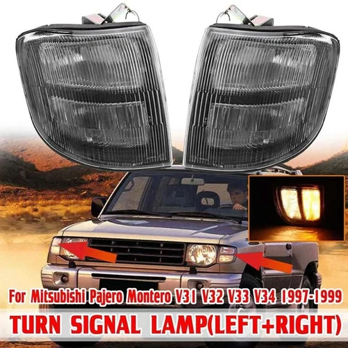 NEW 2X Front Corner Turn Signal lamp Light for Mitsubishi Pajero Montero 97-99