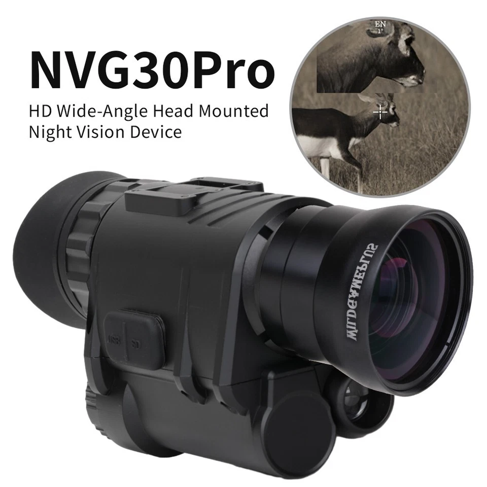 NVG30 1920x1080P Monocular Night Vision Goggles WiFi Hunting Observation Helmet - Image 4 of 4