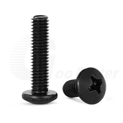 M2/3/4/5/6 Phillips Pan Truss Head Machine Screws Bolts Black Zinc-plated Steel - Picture 10 of 69