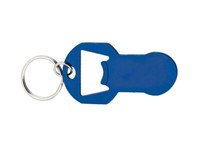 Metall-SchlüSselanhäNger Mit Einkaufschip Und FlaschenöFfner / Farbe: Blau