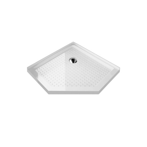 ELEGANT Corner Shower Enclosure Door Neo-Angle Frameless 1/4" Clear Glass Panel - Picture 8 of 23