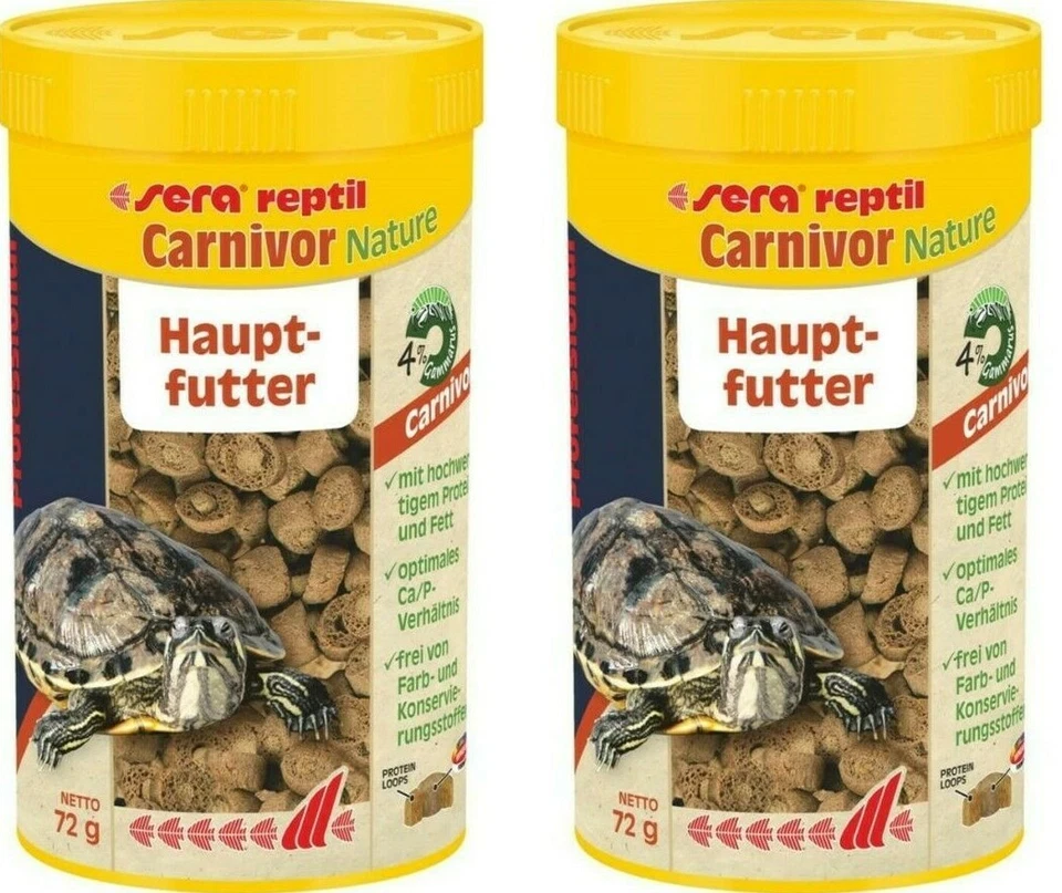 2x sera Professional Carnivor Nature 2 x 250 ml Reptilienfutter Fleischfresser