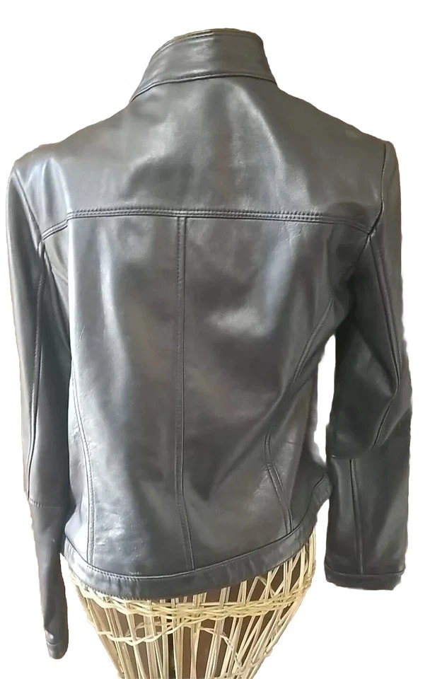 Michael Kors Women’s jacket Moto  Genuine Leather  Size XS S Motorcycle Soft! - Image 2 of 4