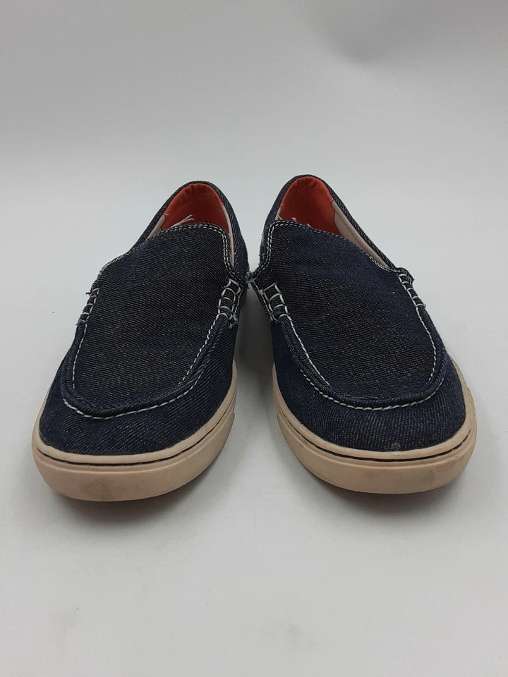 Calvin Klein джинсы ZEUS палубы/лодки туфли темно-синий джинсовой ткани без шнуровки размер 9US 42EU - Изображение 3 из 4