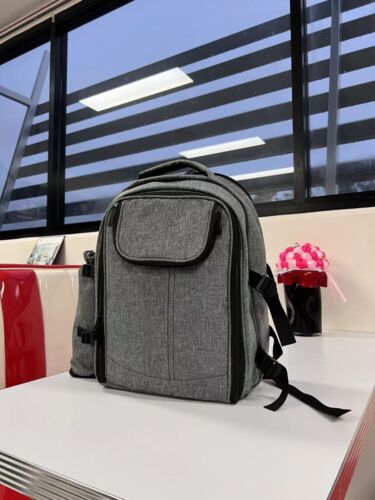 4 Person Picnic Camping Backpack w/ Waterproof Rug, Bottle Holder & Accessories - Picture 16 of 24